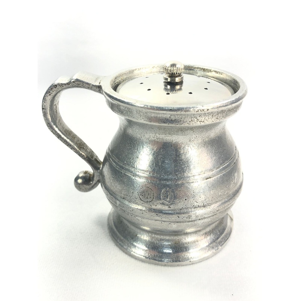 Wilton Armetale RWP Pewter‎ Salt & Pepper Shakers Plough Tavern Pattern Vintage - Picture 9 of 16
